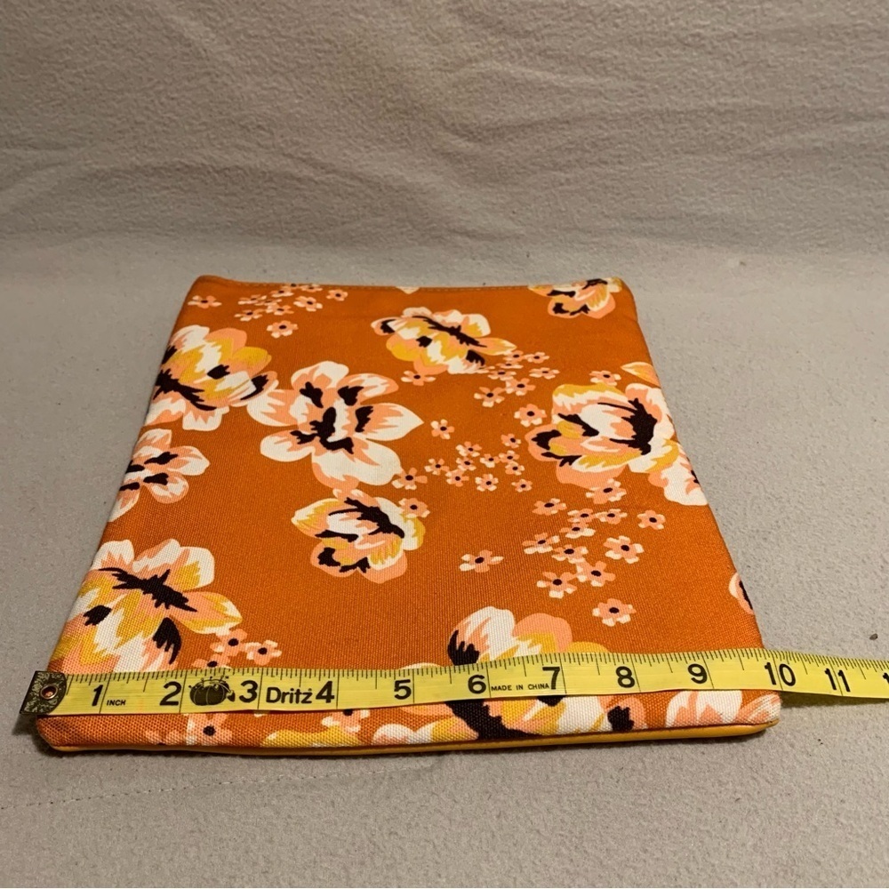 Rachel Pally Womens Floral Orange Yellow Fold Over Clutch - Picture 8 of 8